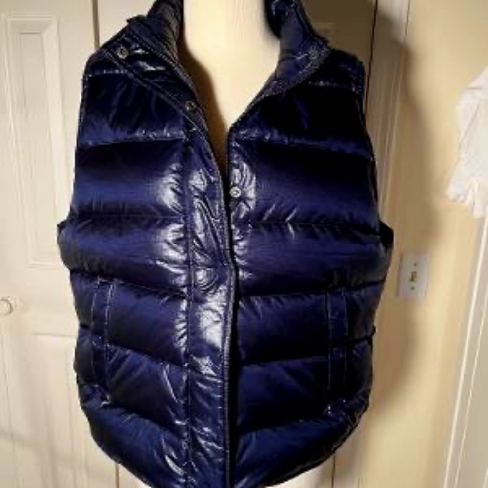 J.Crew Brand New (NWOT) Women's Down Sleeveless Vest Nav Blu Sz L/XL